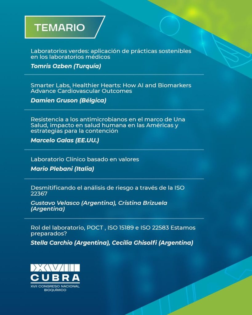 Temario del Precongreso CUBRA 2025, primera parte.